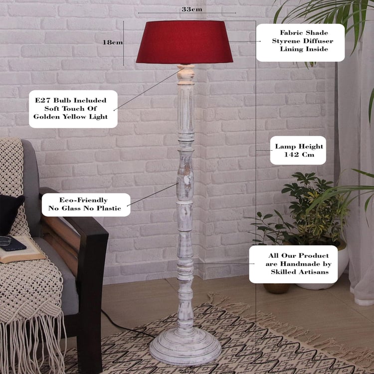 HOMESAKE Wooden Floor Lamp