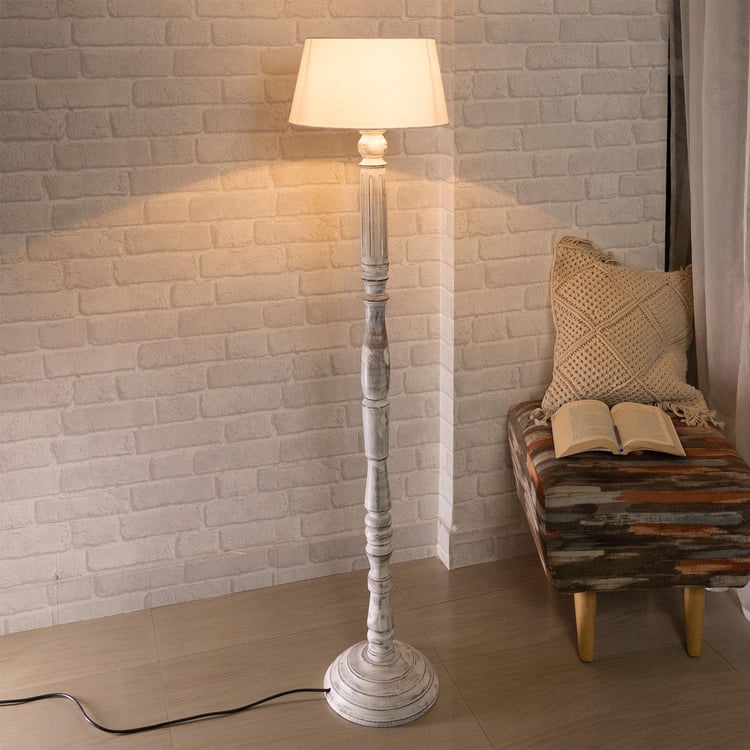 HOMESAKE Wooden Floor Lamp