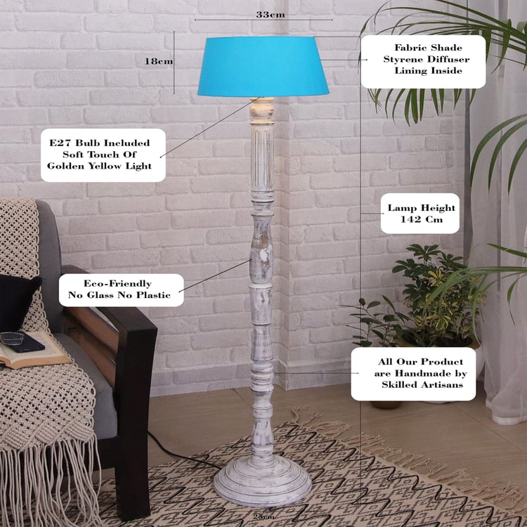 HOMESAKE Wooden Floor Lamp