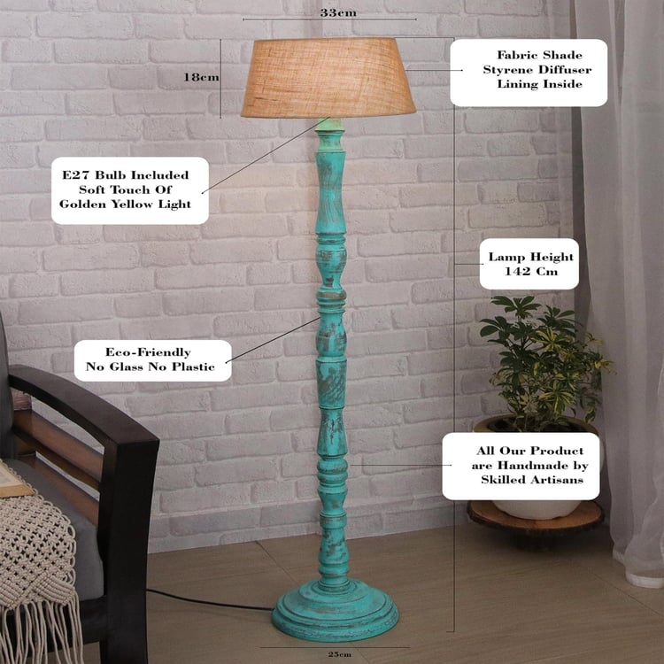 HOMESAKE Wooden Floor Lamp