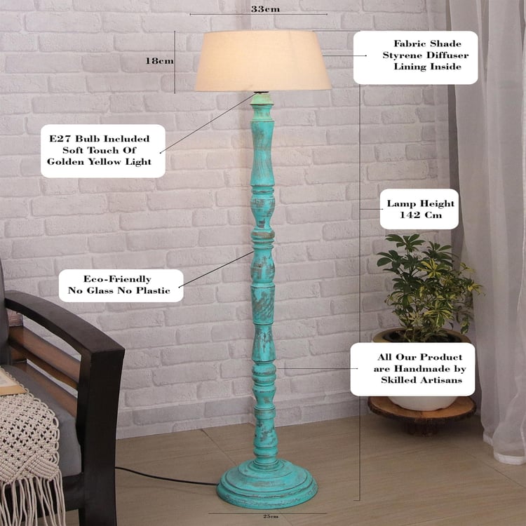 HOMESAKE Wooden Floor Lamp