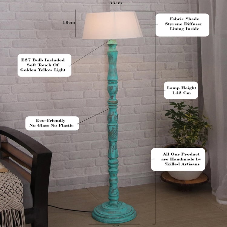 HOMESAKE Wooden Floor Lamp