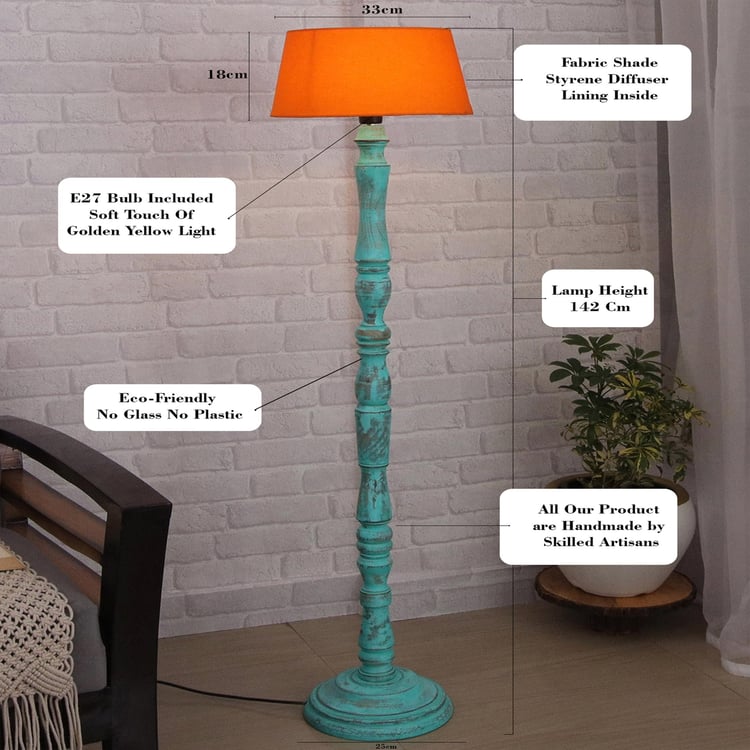 HOMESAKE Wooden Floor Lamp