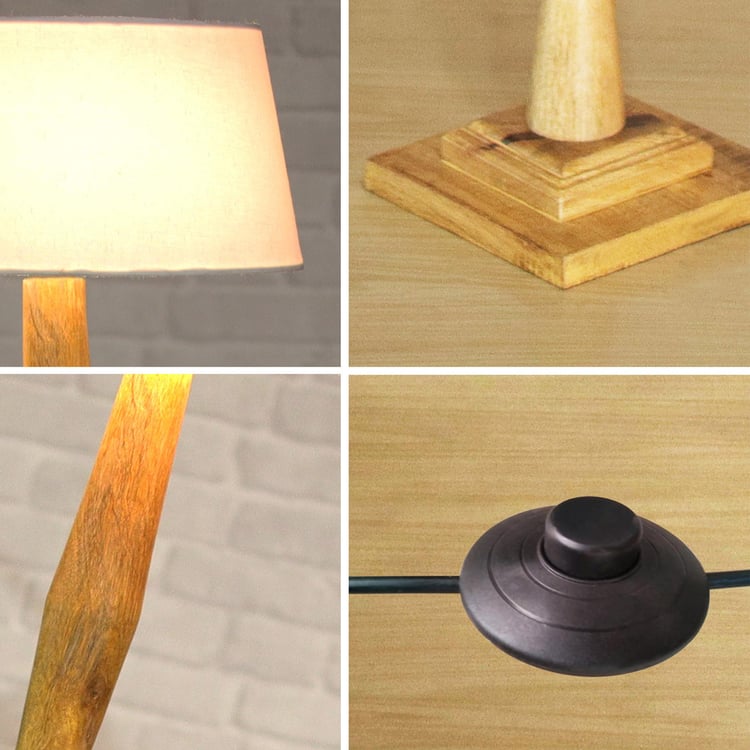 HOMESAKE Wooden Floor Lamp