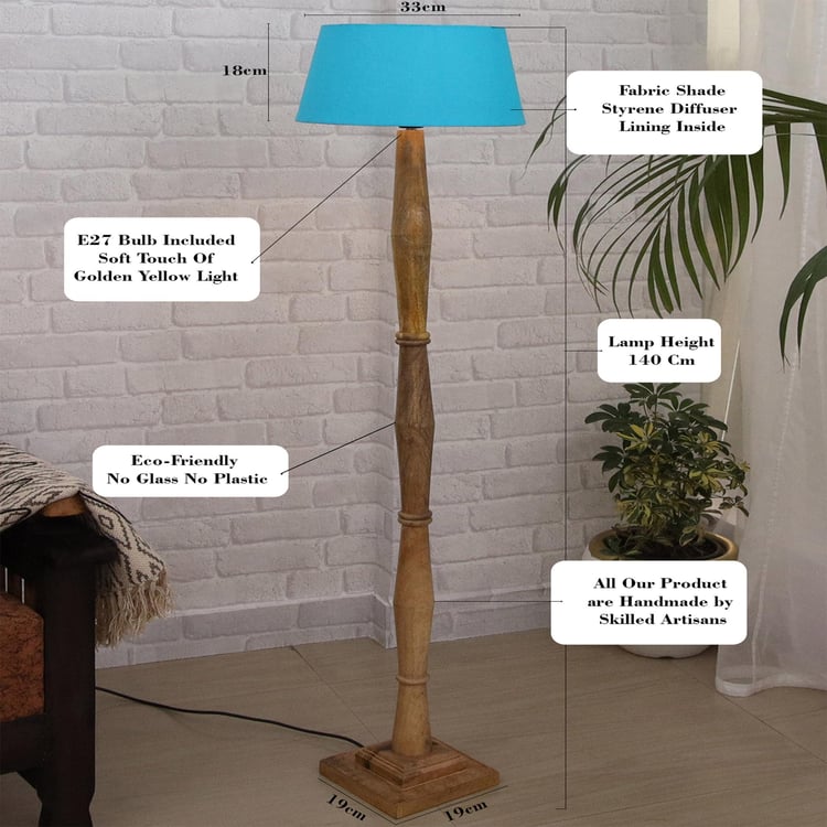 HOMESAKE Wooden Floor Lamp