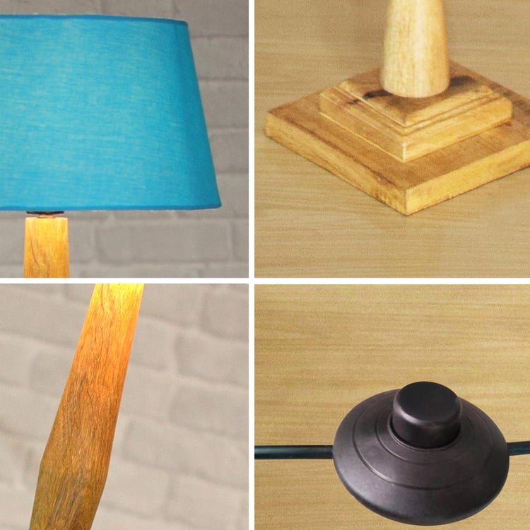 HOMESAKE Wooden Floor Lamp