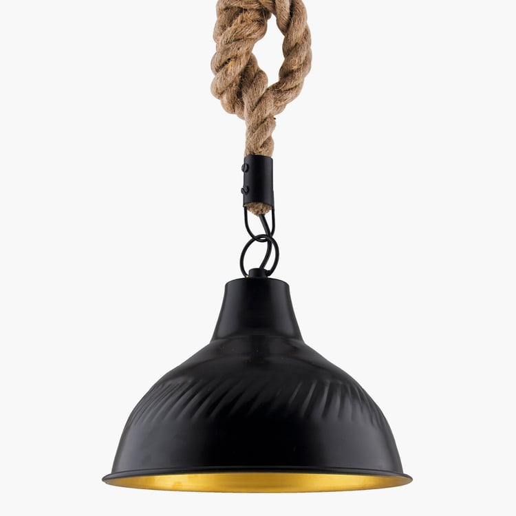 HOMESAKE Metal and Jute Ceiling Lamp