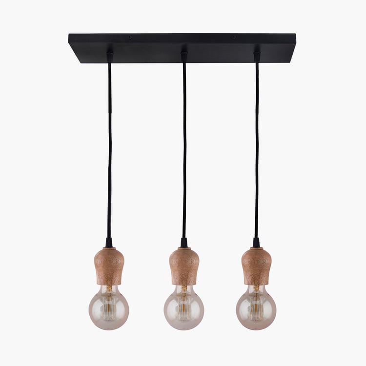 HOMESAKE Mango Wood Cluster Ceiling Lamp