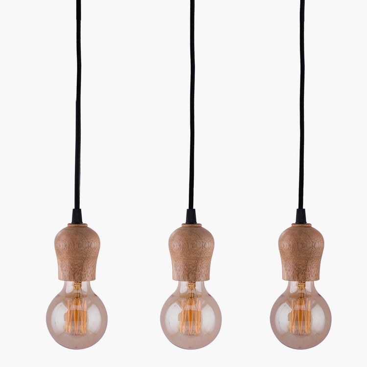 HOMESAKE Mango Wood Cluster Ceiling Lamp