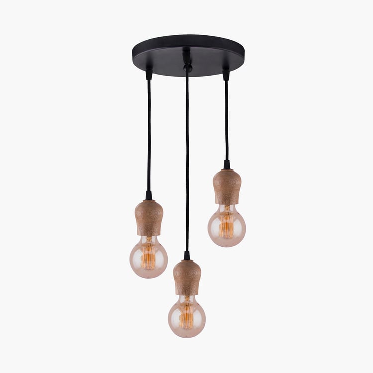 HOMESAKE Mango Wood Cluster Ceiling Lamp