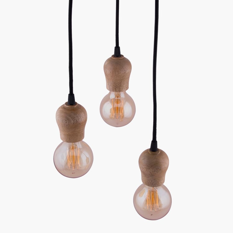 HOMESAKE Mango Wood Cluster Ceiling Lamp