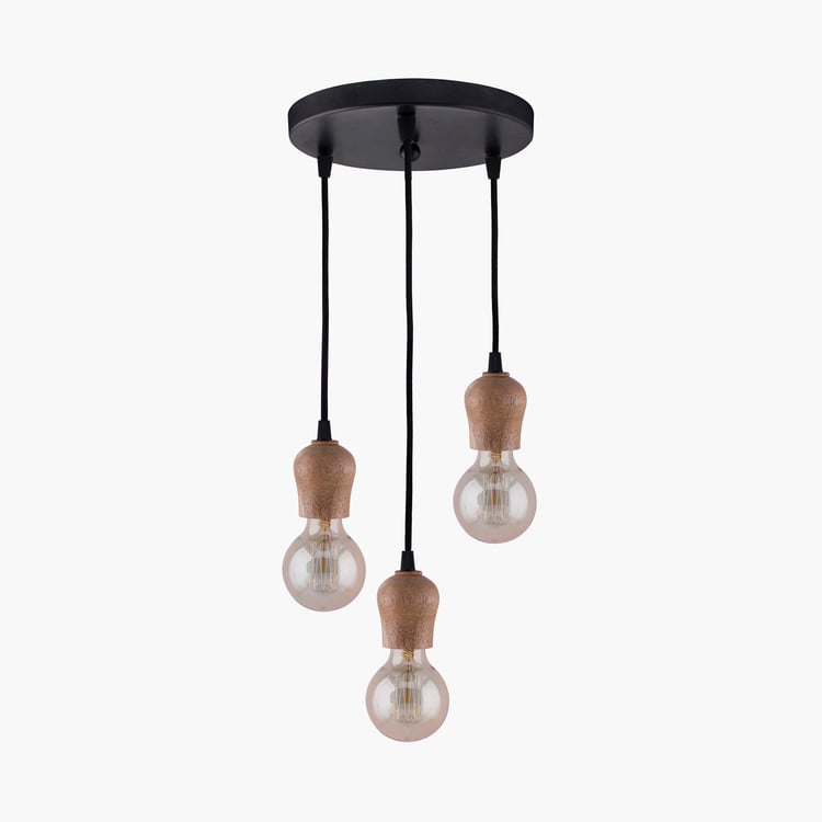 HOMESAKE Mango Wood Cluster Ceiling Lamp