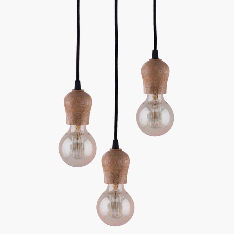 HOMESAKE Mango Wood Cluster Ceiling Lamp