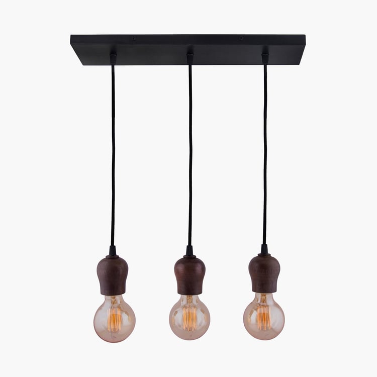 HOMESAKE Mango Wood Cluster Ceiling Lamp