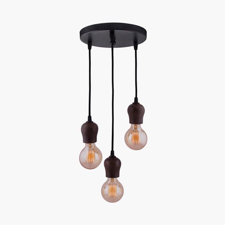 HOMESAKE Mango Wood Cluster Ceiling Lamp