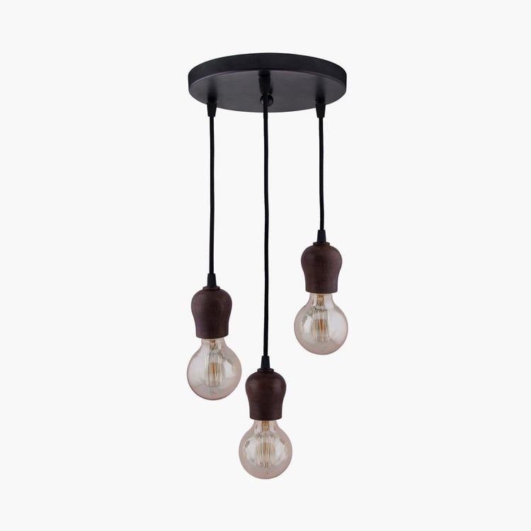 HOMESAKE Mango Wood Cluster Ceiling Lamp