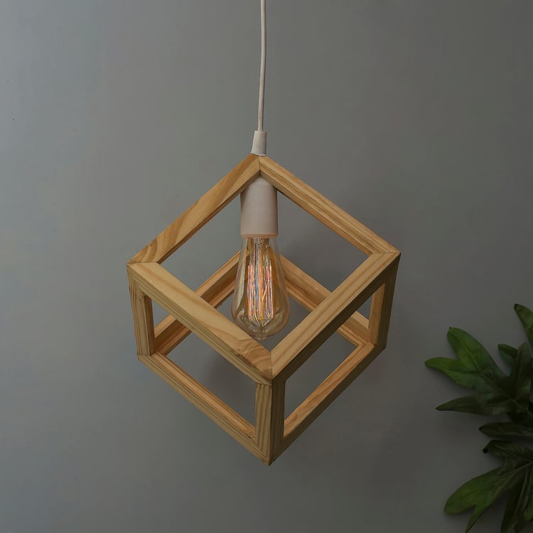 HOMESAKE Pine Wood Ceiling Lamp