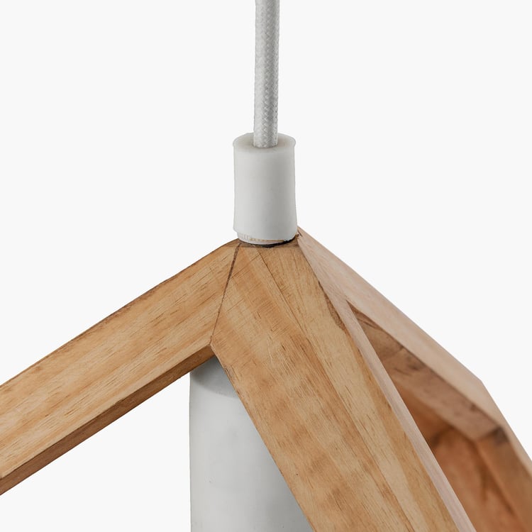 HOMESAKE Pine Wood Ceiling Lamp