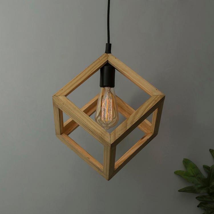 HOMESAKE Pine Wood Ceiling Lamp