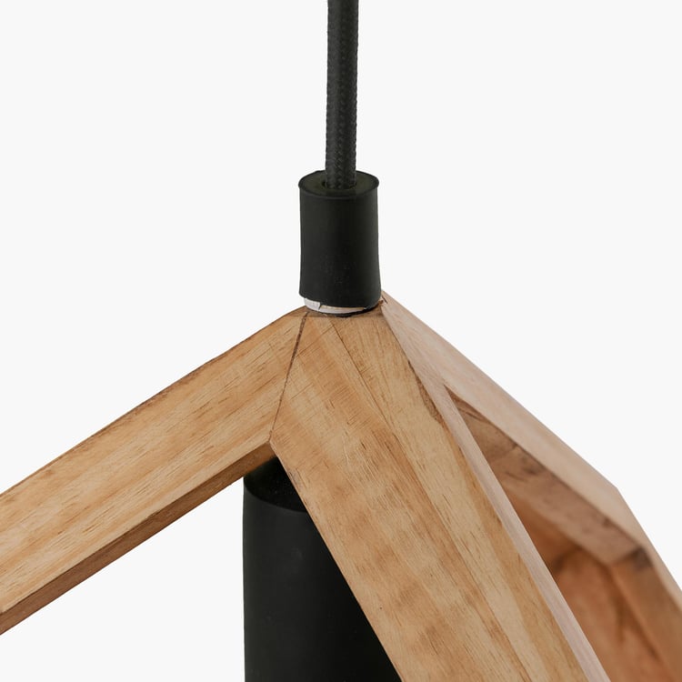 HOMESAKE Pine Wood Ceiling Lamp