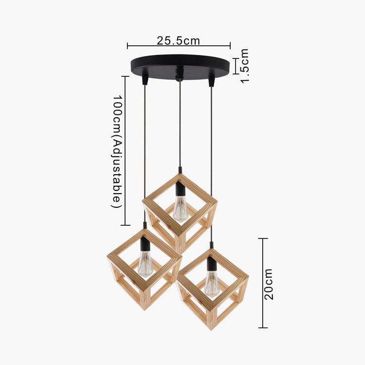 HOMESAKE Wooden Cluster Ceiling Lamp