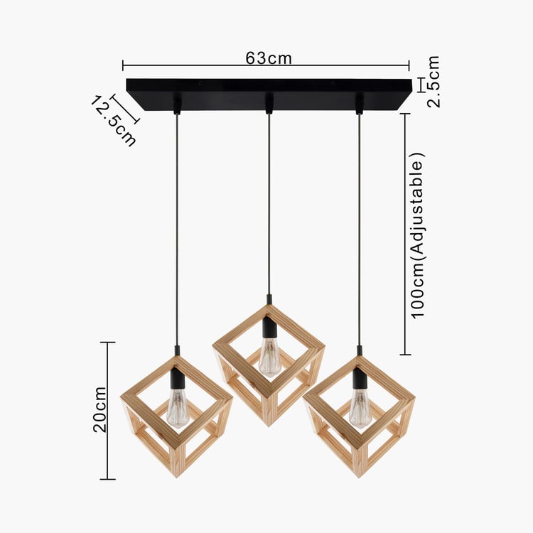 HOMESAKE Wooden Cluster Ceiling Lamp