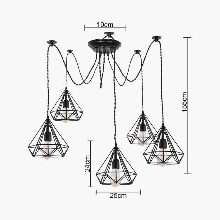 HOMESAKE Metal Cluster Ceiling Lamp