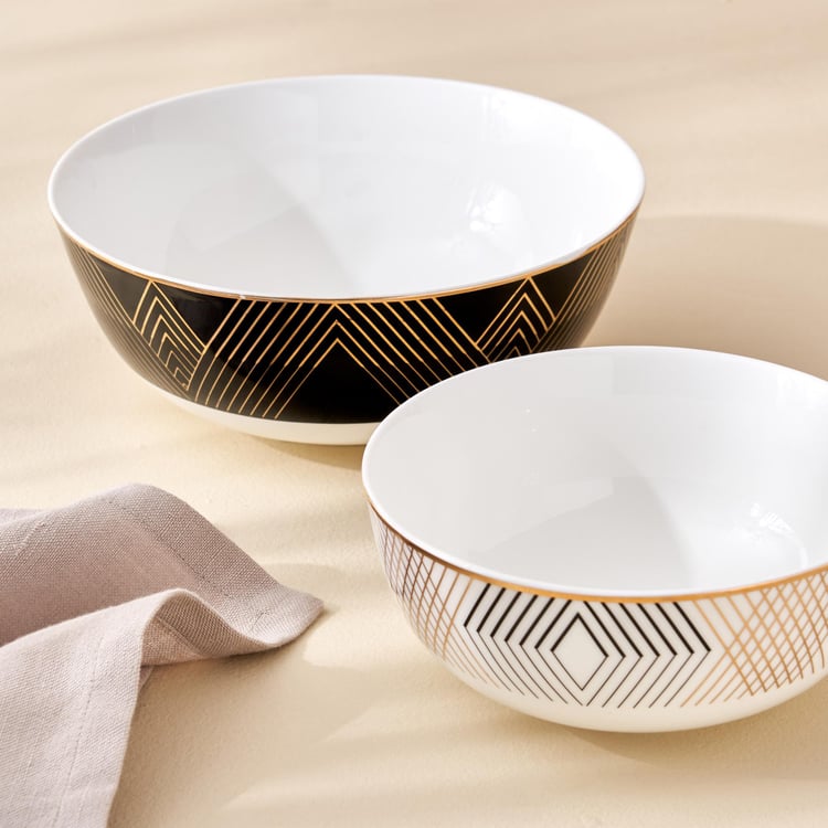 Blanco Bone China Printed Serving Bowl - 1.2L