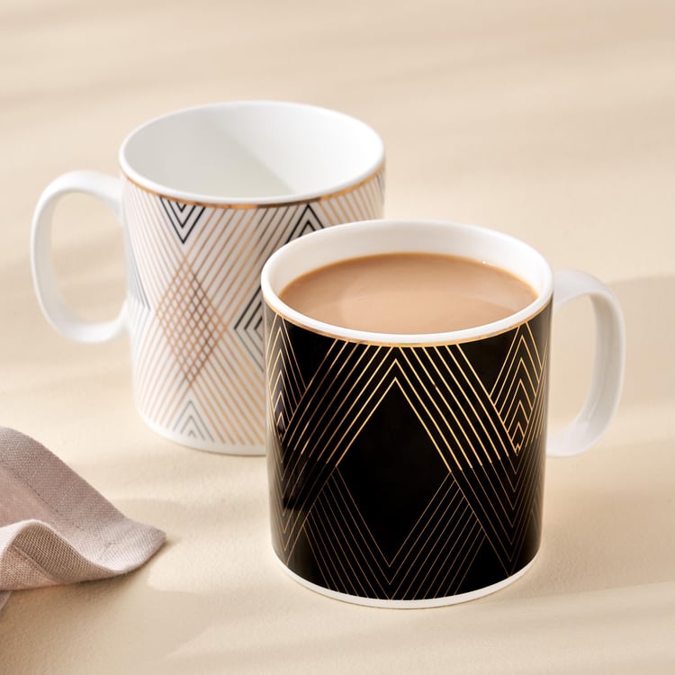 Blanco Bone China Printed Coffee Mug - 400ml