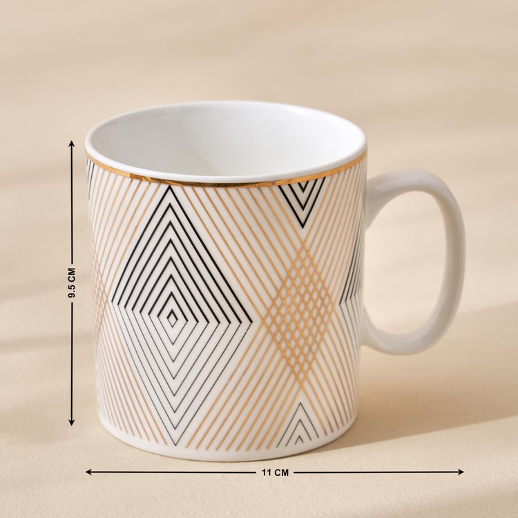 Blanco Bone China Printed Coffee Mug - 400ml