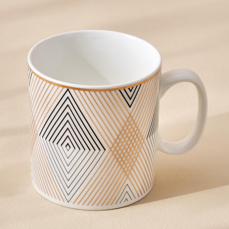 Blanco Bone China Printed Coffee Mug - 400ml