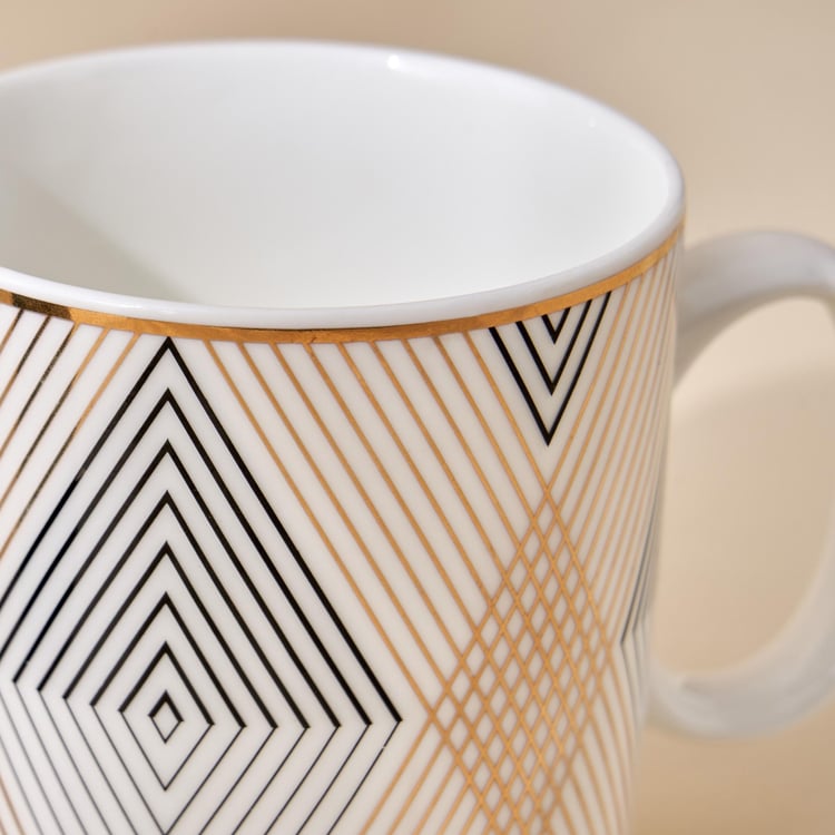 Blanco Bone China Printed Coffee Mug - 400ml