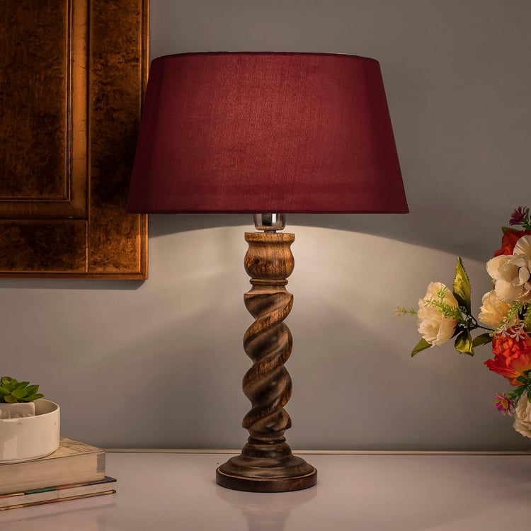 HOMESAKE Wooden Table Lamp