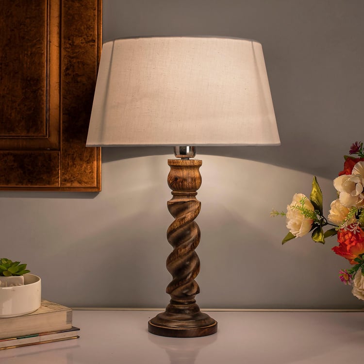 HOMESAKE Wooden Table Lamp