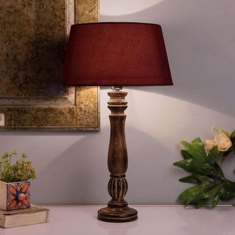 HOMESAKE Wooden Table Lamp