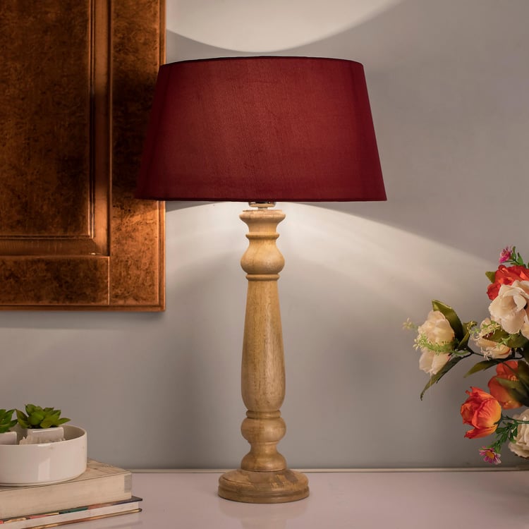 HOMESAKE Wooden Table Lamp