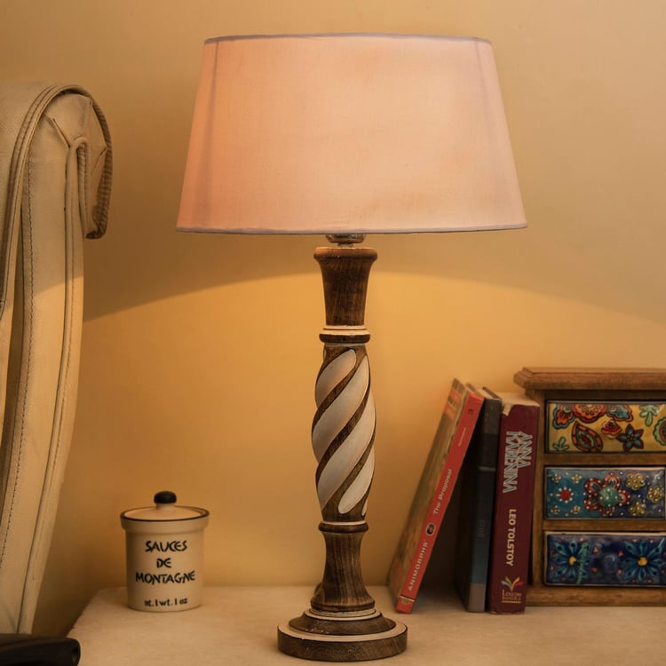 HOMESAKE Wooden Table Lamp