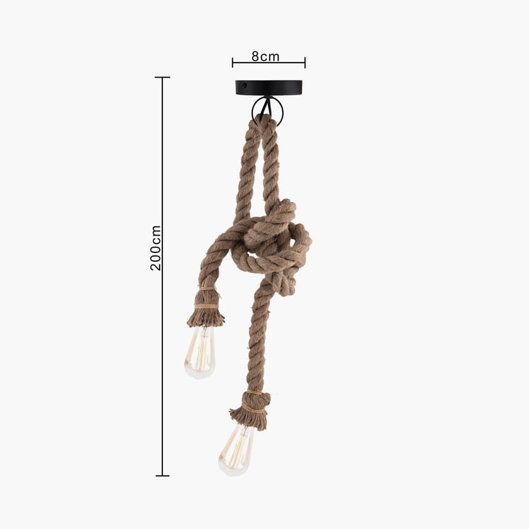 HOMESAKE Jute Ceiling Lamp