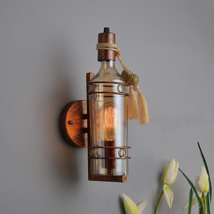 HOMESAKE Metal and Glass Wall Lamp