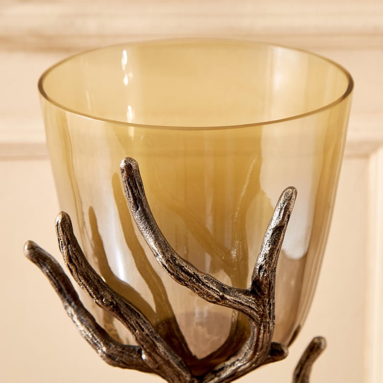 Eternity Vivere Glass Tiger Hurricane Candle Holder