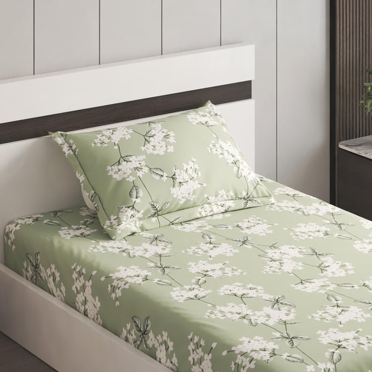 Corsica Elegant Jared Microfibre Floral Print 2Pcs Single Bedsheet Set