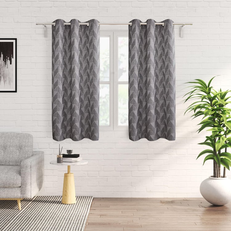 Sketch Set of 2 Jacquard Light Filtering Window Curtains