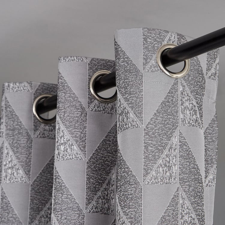 Sketch Set of 2 Jacquard Light Filtering Door Curtains - 7ft