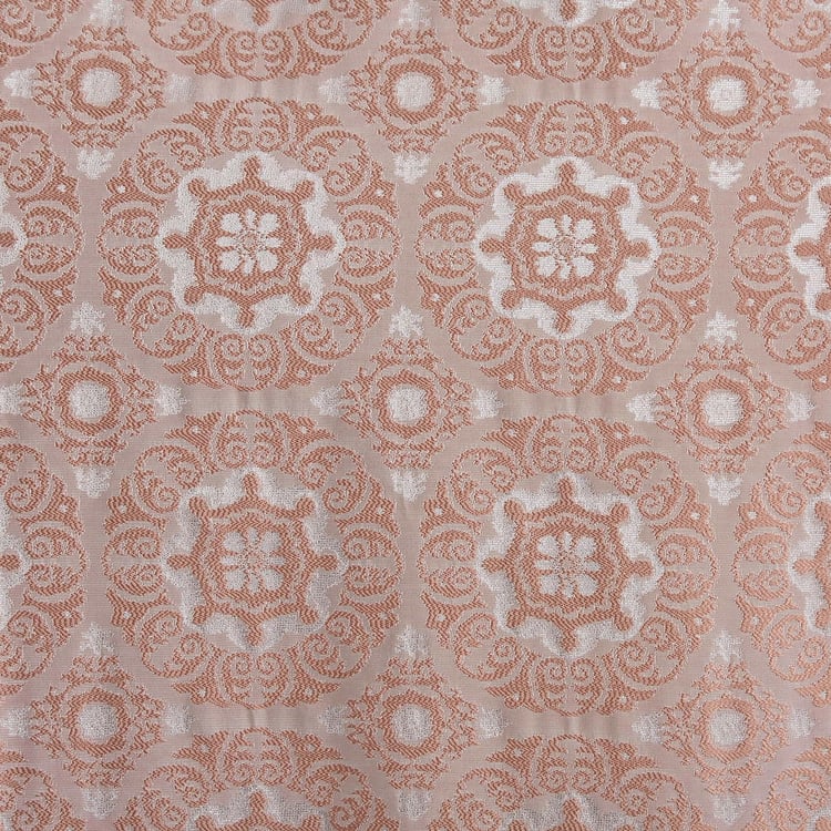 Sketch Patina Set of 2 Jacquard Light Filtering Door Curtains - 7ft