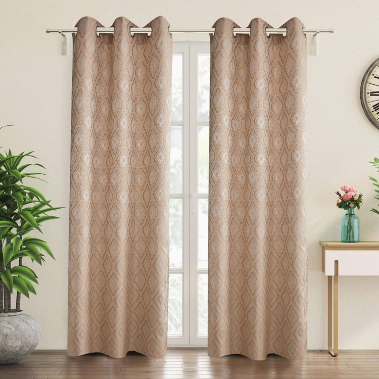 Sketch Hedgegrow Set of 2 Jacquard Light Filtering Door Curtains - 7ft