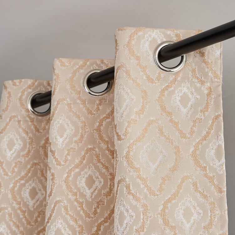 Sketch Hedgegrow Set of 2 Jacquard Light Filtering Door Curtains - 7ft