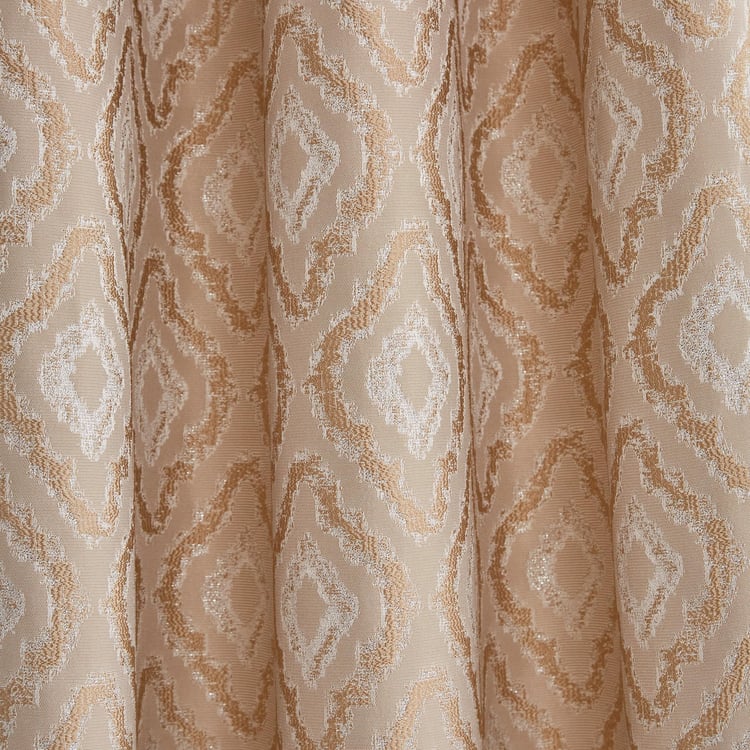 Sketch Hedgegrow Set of 2 Jacquard Light Filtering Door Curtains - 7ft