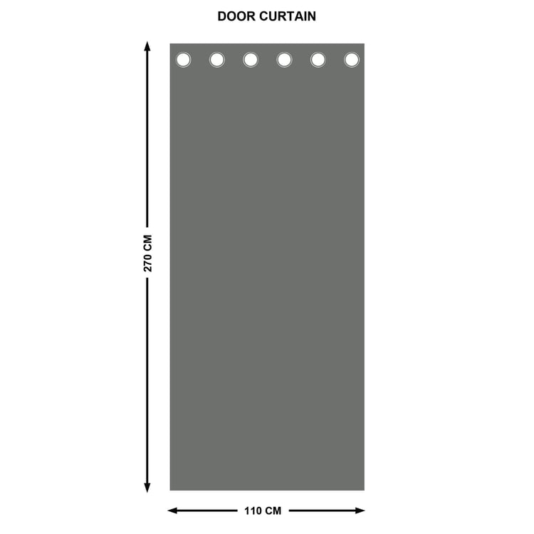 Sketch Hedgegrow Set of 2 Jacquard Light Filtering Door Curtains - 7ft