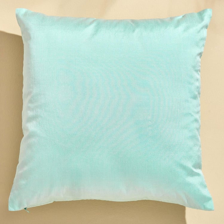 Velour Embroidered Cushion Cover - 40x40cm