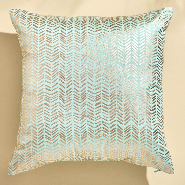 Velour Foil Print Cushion Cover - 40x40cm